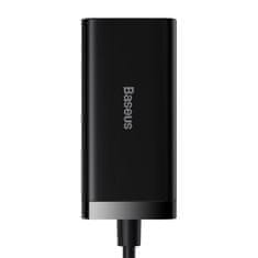 BASEUS Baseus GaN3 Pro stenski polnilec 2xUSB-C + 2xUSB, 100W (črn)