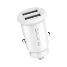 BASEUS Baseus polnilec za avto 2x USB 5V 3,1A (bel)