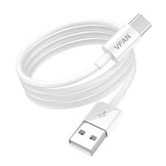 Vipfan Kabel USB na USB-C VFAN X03, 3A, 1m (bela)