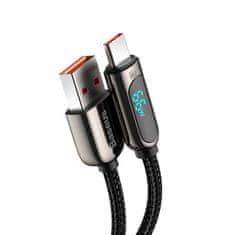 BASEUS Baseus zaslonski kabel USB na Type-C, 66 W, 2 m (črn)