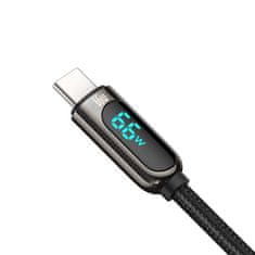 BASEUS Baseus zaslonski kabel USB na Type-C, 66 W, 1 m (črn)