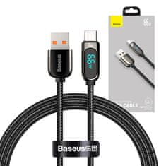 BASEUS Baseus zaslonski kabel USB na Type-C, 66 W, 1 m (črn)