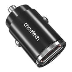 Choetech Avtomobilski polnilec Choetech TC0006 1x USB-A, 1x USB-C 30W PD 3.0 (črn)