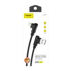 Foneng kotni kabel usb na lightning foneng x70, 3a, 1m (črn)