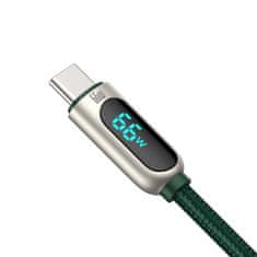 BASEUS Baseus zaslonski kabel USB na Type-C, 66 W, 1 m (zelen)