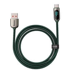 BASEUS Baseus zaslonski kabel USB na Type-C, 66 W, 1 m (zelen)