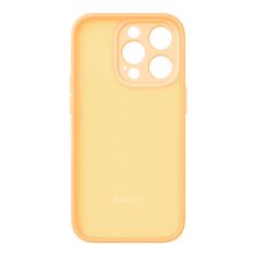 BASEUS Baseus Liquid Silica Gel Case za iPhone 14 Pro Max (Sunglow)+ kaljeno steklo + komplet za čiščenje