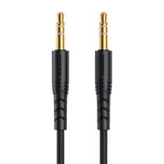 Vipfan Mini jack 3,5 mm AUX kabel VFAN L04 1 m, pozlačen (črn)