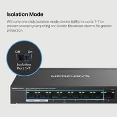 TP-Link Stikalo Mercusys MS108GP 1x GLAN, 7x GLAN s PoE+, 65W