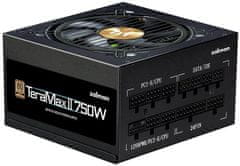 Zalman TeraMax II 750W črn Napajalnik, ATX, 750W, aktivni PFC, 120mm ventilator, 80PLUS Gold