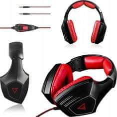 Modecom Volcano MC-831 Rage Gamer S-MC-831-RAGE-rdeče črne/rdeče, slušalke z mikrofonom