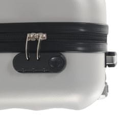 Vidaxl Trd potovalni kovček svetlo srebrn ABS