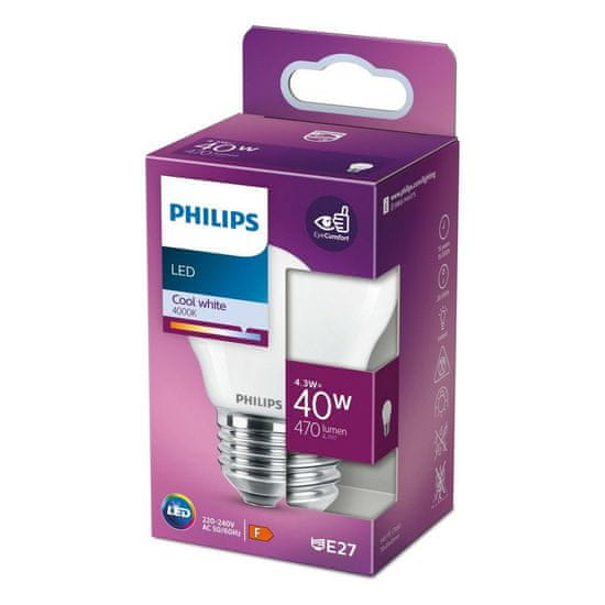 Philips Svetilka LED Philips 4,5 x 7,8 cm E27 F 470 lm 4,3 W (4000 K)