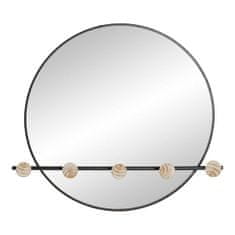 DKD Home Decor Stenski obešalnik DKD Home Decor Brown Black Iron Mirror (61 x 8 x 58 cm)