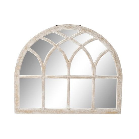 DKD Home Decor Stensko ogledalo DKD Home Decor White Wood Crystal Mango wood Romantic Stripped 90 x 2,5 x 75,5 cm (90 kosov)