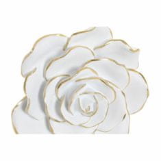 DKD Home Decor Stenska dekoracija DKD Home Decor White Golden Silver Flower Romantic 21 x 7 x 21 cm (2 enoti)