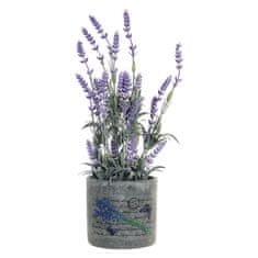 DKD Home Decor Okrasna rastlina DKD Home Decor Lavendar Cement PVC (13 x 13 x 44 cm)