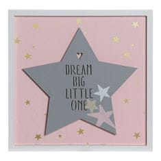 DKD Home Decor Dekorativna slika DKD Home Decor Star LED Grey Pink 30 x 3 x 30 cm