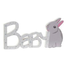 DKD Home Decor Dekorativna figura DKD Home Decor Baby Rabbit Multicolor MDF Wood (30 x 2 x 8 cm)