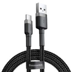 BASEUS Kabel 50 cm Baseus Cafule USB-C 3A siva črna