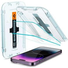 NEW 2x Spigen Glas.TR "EZ FIT" kaljeno steklo za Apple iPhone 14 Pro Max Prozorno