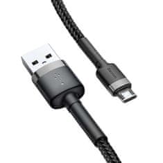 BASEUS 2m kabel Baseus Cafule USB do Micro USB 1,5A (sivo/črno)