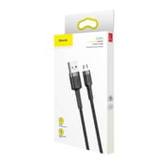 BASEUS 2m kabel Baseus Cafule USB do Micro USB 1,5A (sivo/črno)