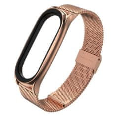 Miramarket Milaneseband jeklena zapestnica za Xiaomi Mi Smart Band 7 Rose Gold