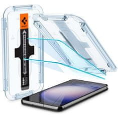 NEW 2x Spigen Glas.Tr EZ FIT kaljeno steklo za Galaxy S23+ Plus Prozorno