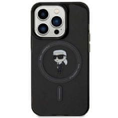 Karl Lagerfeld Karl Lagerfeld KLHMP15LHFCKNOK etui za iPhone 15 Pro 6,1" black/black trdi kovček IML Ikonik MagSafe