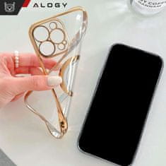 Miramarket MagSafe ohišje za iPhone 13 Pro Alogy Glamour Luksuzno ohišje z obročem Gold Translucent