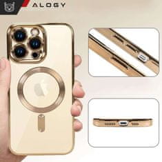 Miramarket MagSafe ohišje za iPhone 13 Pro Alogy Glamour Luksuzno ohišje z obročem Gold Translucent