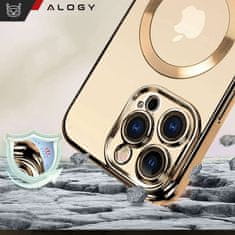 Miramarket MagSafe ohišje za iPhone 13 Pro Alogy Glamour Luksuzno ohišje z obročem Gold Translucent