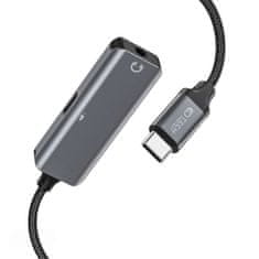 NEW Adapter USB-C z mini vtičem 3,5 mm USB-C tipa C za glasbo in polnjenje sive barve
