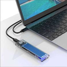 NEW Ohišje Orico M.2 SDD, NVME, USB-C 3.1 Gen.2, 10 Gb/s (modro)