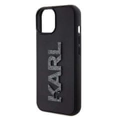 Karl Lagerfeld Karl Lagerfeld KLHCP15S3DMBKCK ohišje za iPhone 15 6,1" black/black trdi ovitek 3D Rubber Glitter Logo