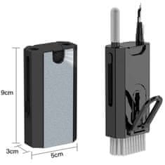 NEW Alogy Set za čiščenje zaslona tipkovnice s slušalkami 8v1 za prenosne telefone PC Black
