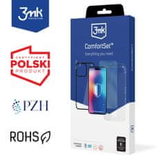 3MK Ohišje + steklo zaslona + leča za iPhone 15 3mk Comfort Set 4v1 ohišje kaljena leča