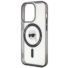 Karl Lagerfeld Karl Lagerfeld KLHMP15LHKHNOTK etui za iPhone 15 Pro 6,1" prozoren trdi ovitek IML Karl`s Head MagSafe case