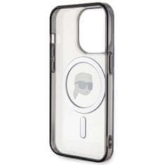 Karl Lagerfeld Karl Lagerfeld KLHMP15LHKHNOTK etui za iPhone 15 Pro 6,1" prozoren trdi ovitek IML Karl`s Head MagSafe case