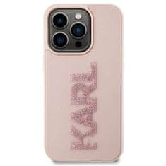 Karl Lagerfeld Karl Lagerfeld KLHCP15L3DMBKCP etui za iPhone 15 Pro 6,1" roza/rožnata trda prevleka 3D Rubber Glitter Logo