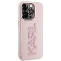 Karl Lagerfeld Karl Lagerfeld KLHCP15X3DMBKCP etui za iPhone 15 Pro Max 6,7" roza/rožnata trda prevleka 3D Rubber Glitter Logo