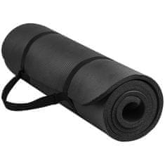 Miramarket Joga Fitness Pilates gimnastika mat 185x58 1cm Alogy nedrseča vodoodporna črna