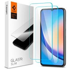 NEW Spigen Glas.TR slim 2-pack kaljeno steklo za Samsung Galaxy A34 5G Clear