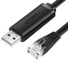 Ugreen UGREEN CM204 konzolni kabel, USB - RJ45 za omrežne naprave, 1,5 m (črn)