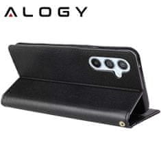 Miramarket Zaščitni ovitek z zaklopko usnjene denarnice Alogy Wallet Case ovitek za telefon za Samsung Galaxy A54 5G Black