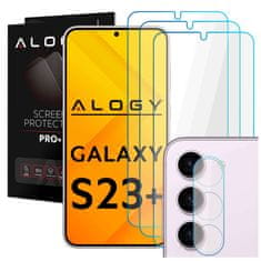 Miramarket Alogy Glass Pack 3x 9h kaljeno steklo + steklo za objektiv za Samsung Galaxy S23+ Plus komplet stekel