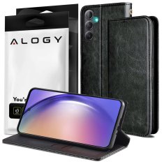 Miramarket Zaščitni ovitek z zaklopko usnjene denarnice Alogy Wallet Case ovitek za telefon za Samsung Galaxy A34 5G Black