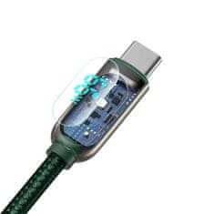 BASEUS 2m Baseus Display Fast Charging USB-A na USB-C 66W zaslonski kabel 2m Green