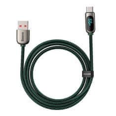 BASEUS 2m Baseus Display Fast Charging USB-A na USB-C 66W zaslonski kabel 2m Green